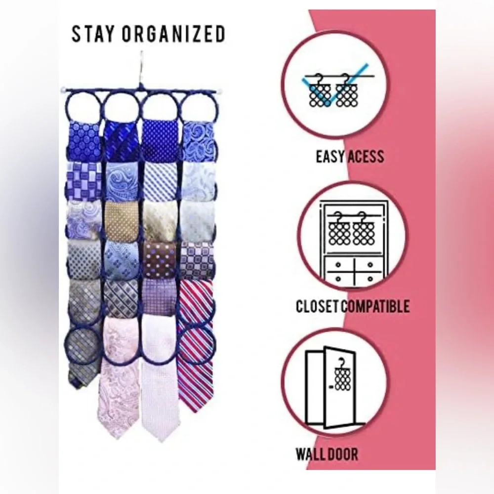 Flash Sale Hanger Multiple Purpose Holder Closet Space-Saving Scarves Belts 28